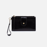 HOBO - Kali Phone Wallet - BLACK IN POLISHED LEATHER