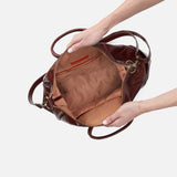 HOBO - Sheila Large Satchel - CHOCOLATE IN POLISHED LEATHER