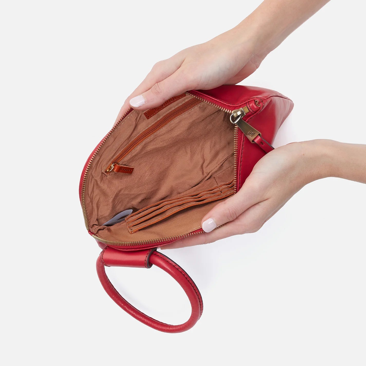HOBO - Sable Wristlet - HIBISCUS IN POLISHED LEATHER