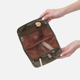 HOBO - Beauty Cosmetic Pouch - DEEP MOSS IN POLISHED LEATHER
