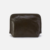 HOBO - Beauty Cosmetic Pouch - DEEP MOSS IN POLISHED LEATHER