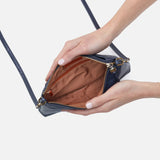 HOBO - Darcy Small Crossbody - BLUE STONE IN POLISHED LEATHER