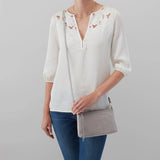 HOBO - Darcy Small Crossbody - LIGHT GREY IN POLISHED LEATHER
