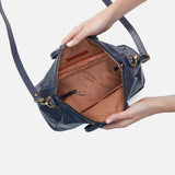 HOBO - Sheila Medium Satchel - BLUE STONE IN POLISHED LEATHER
