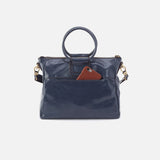 HOBO - Sheila Medium Satchel - BLUE STONE IN POLISHED LEATHER