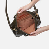 HOBO - Sheila Medium Satchel - DEEP MOSS IN POLISHED LEATHER