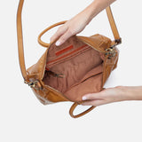 HOBO - Sheila Medium Satchel - NATURAL IN POLISHED LEATHER