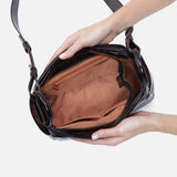 HOBO - Sheila Medium Crossbody -  BLACK IN POLISHED LEATHER