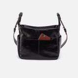 HOBO - Sheila Medium Crossbody -  BLACK IN POLISHED LEATHER