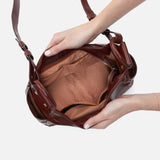 HOBO - Sheila Medium Crossbody -  CHOCOLATE IN POLISHED LEATHER