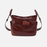 HOBO - Sheila Medium Crossbody -  CHOCOLATE IN POLISHED LEATHER