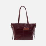 HOBO - Cecily Shoulder Bag - MERLOT IN POLISHED LEATHER