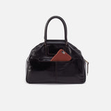 HOBO - Sheila Drop Handle Satchel - BLACK IN POLISHED LEATHER