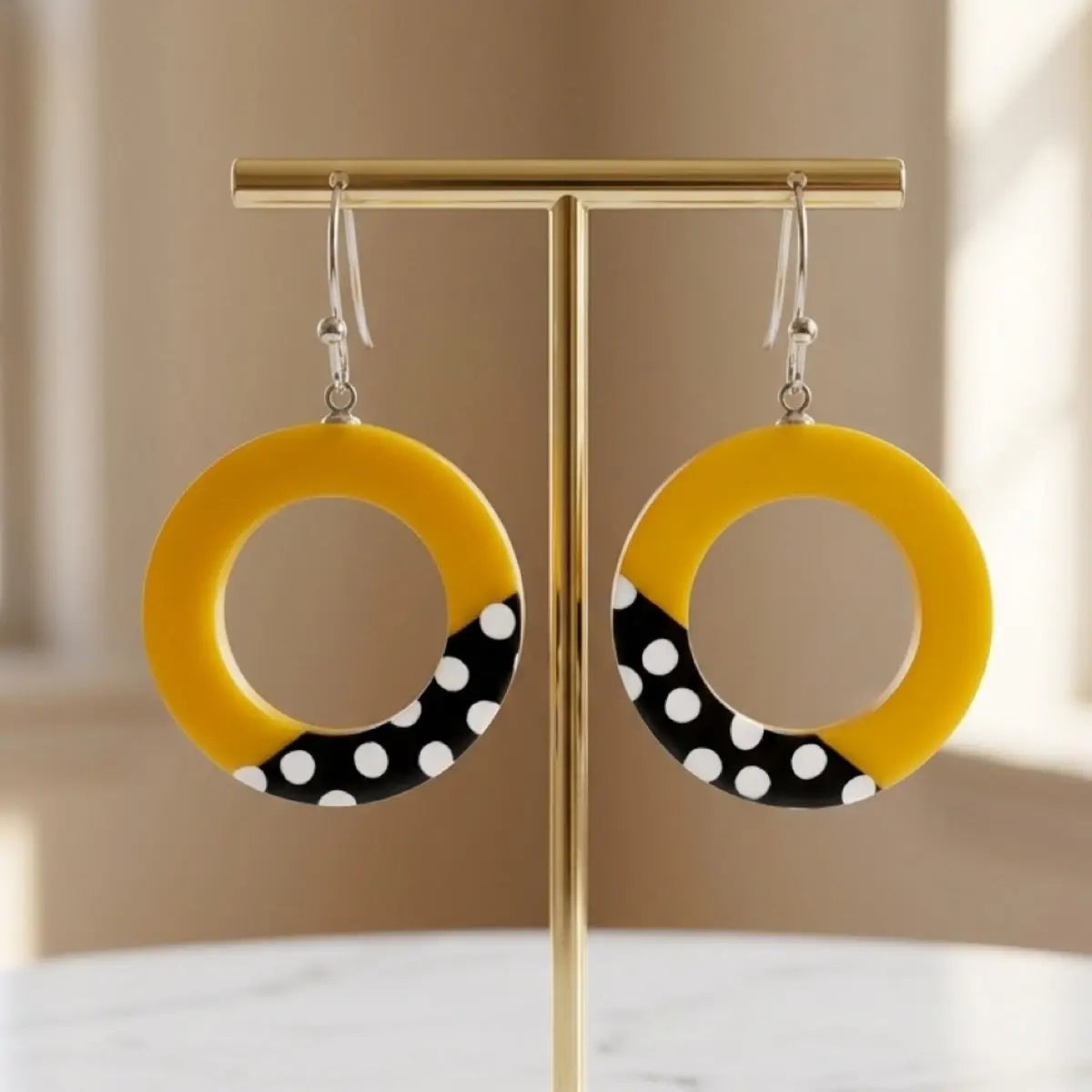 SYLCA Mustard Inez Earrings - LS25E10 - MUSTARD