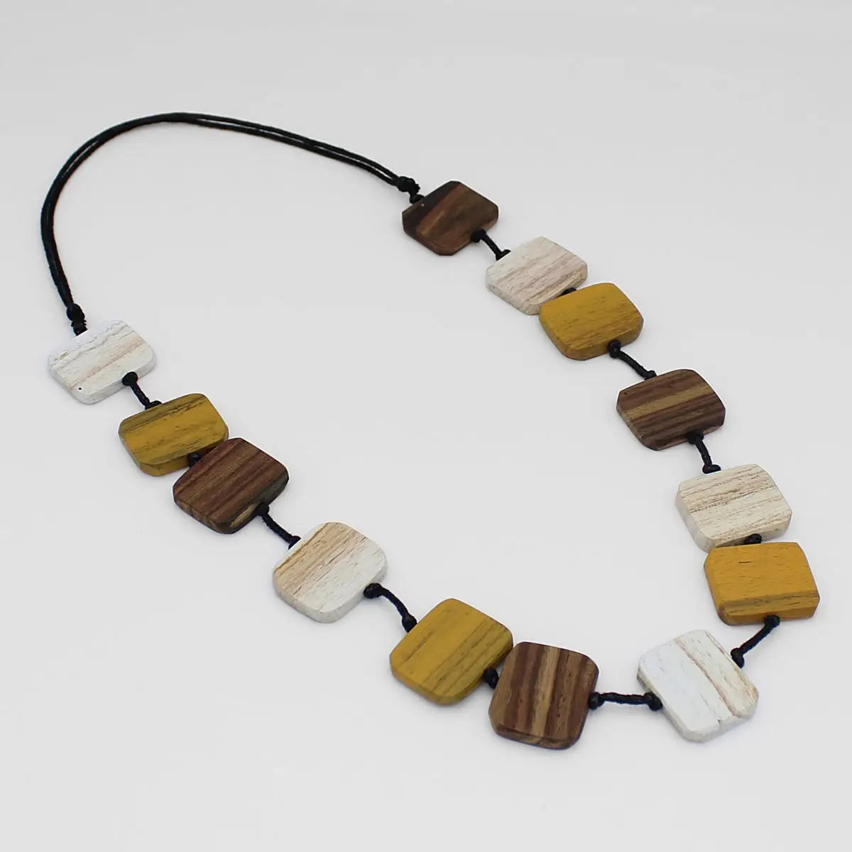 SYLCA Earth Toned Shelby Wood Necklace