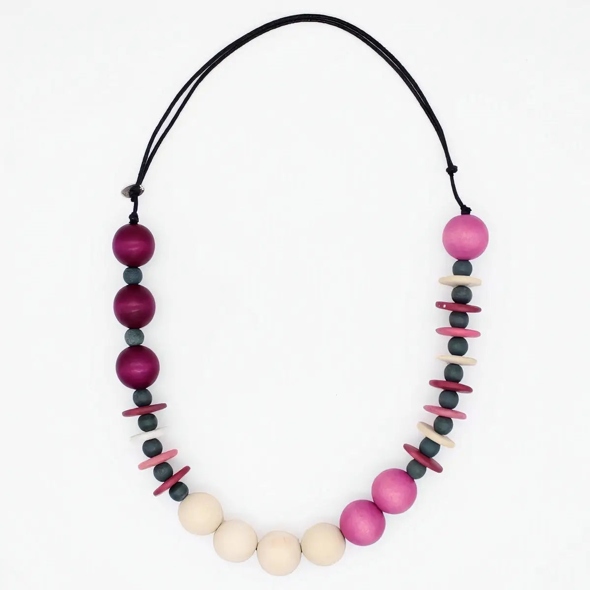 SYLCA Shades of Pink Mia Varied Bead Necklace
