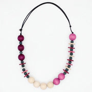 SYLCA Shades of Pink Mia Varied Bead Necklace