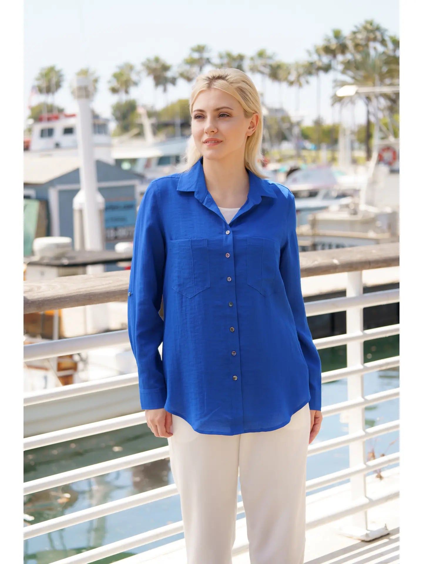 Fridaze AA373 - Amelia Linen Blouse