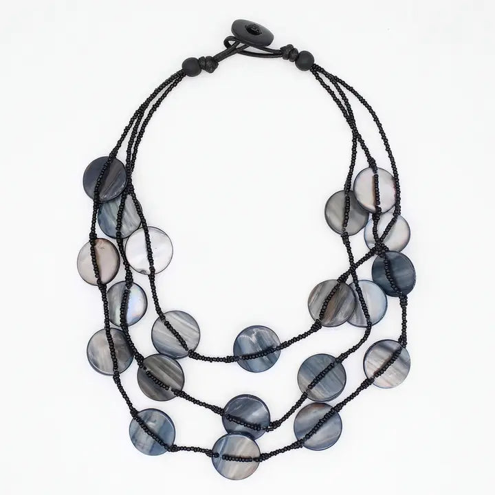 SYLCA Black Sky Dream Bib Necklace - LS26N15 - BLACK
