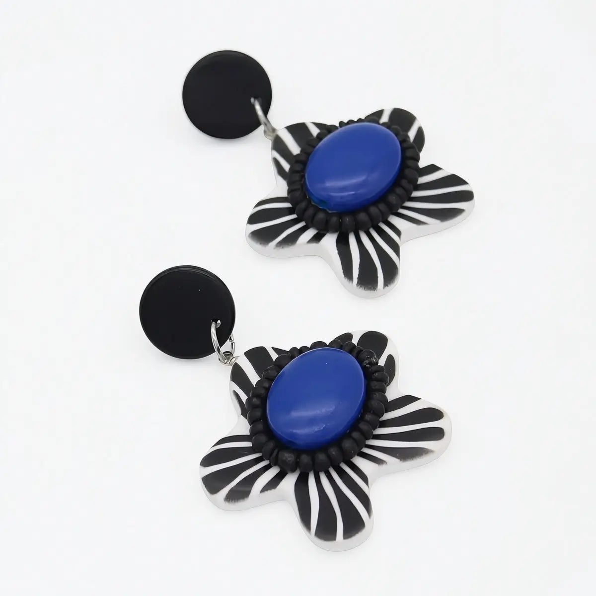 SYLCA Blue Blossom Daisy Earrings - LS26E02 - BLUE