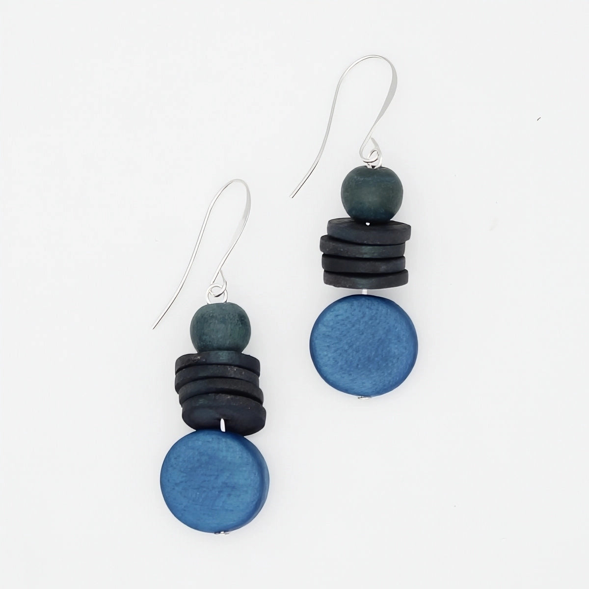 SYLCA Blue and Black Dusk Earrings