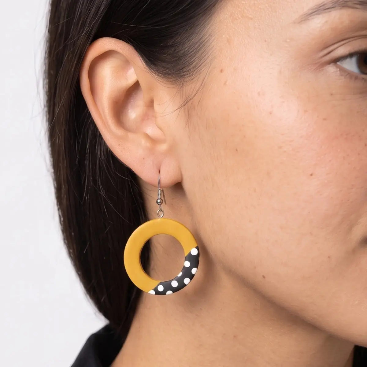 SYLCA Mustard Inez Earrings - LS25E10 - MUSTARD