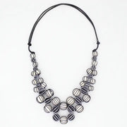 SYLCA Black and White Pamela Berries Necklace - BP24N18 - BLACK/WHITE