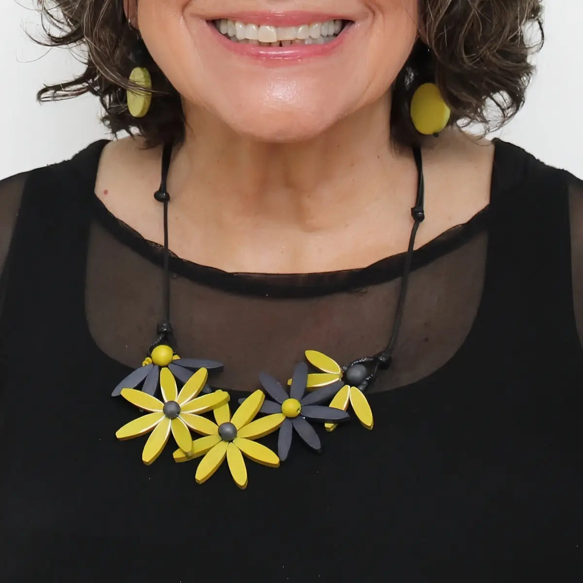SYLCA  Lime Garland Nectar Statement Necklace - BP25N35 - LIME