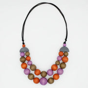 SYLCA Orange Zuri Round Bead Necklace - BP25N14 - ORANGE
