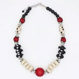 SYLCA Pop of Red Marcella Statement Necklace