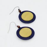SYLCA Yellow Circle Cut-Out Earrings