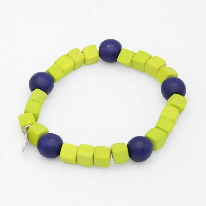 SYLCA Lime Simply Square Stretch Bracelet - SD26B01 - LIME