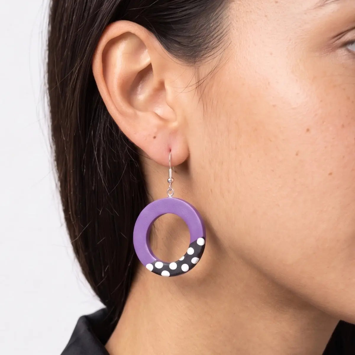 SYLCA Purple Inez Earrings - LS25E10 - PURPLE