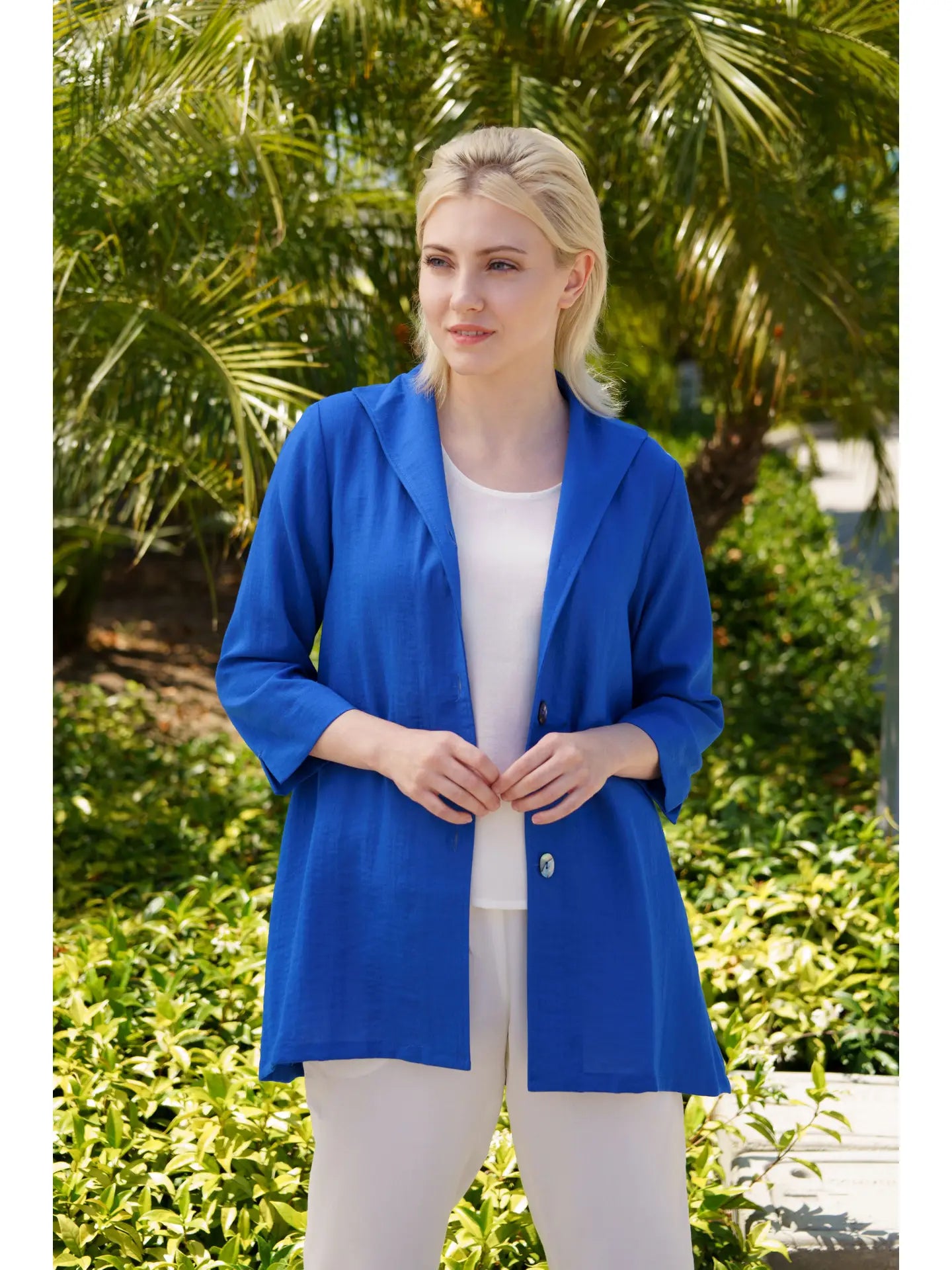 Fridaze AA329 - Gwen Linen Swing Jacket