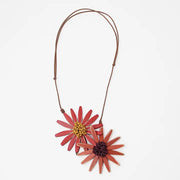 SYLCA Amaya Double Flower Statement Necklace - BP21N16 - ORANGE