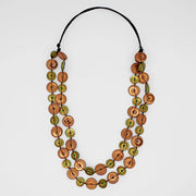 SYLCA Rust Bobbie Double Strand Necklace
