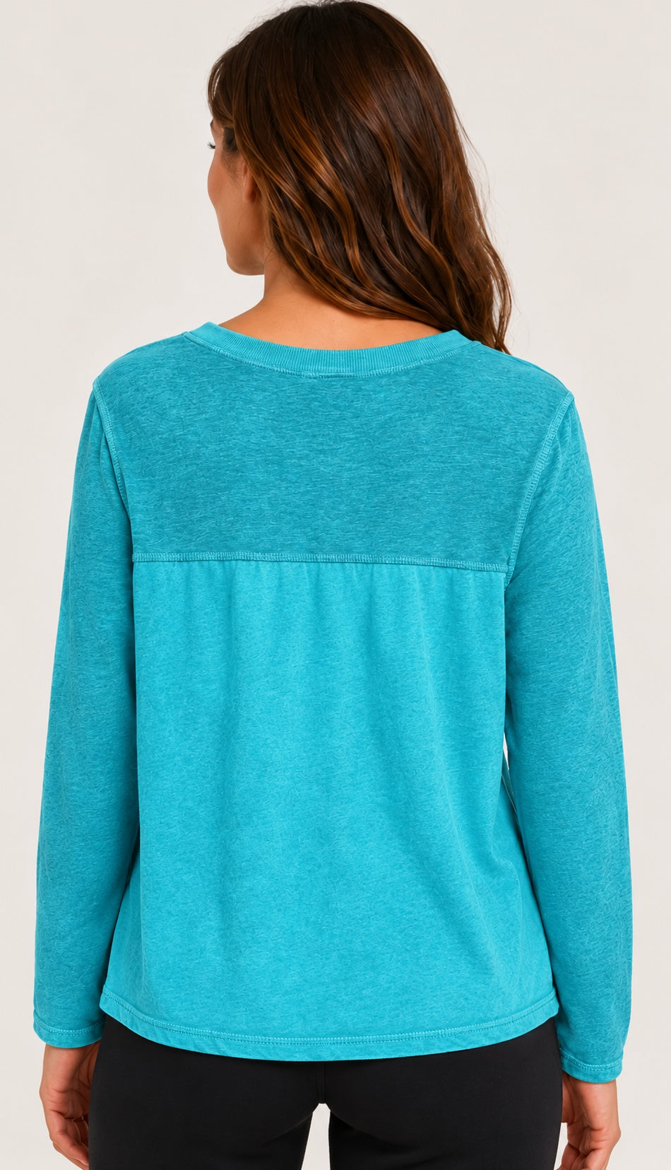 Prairie Cotton by CMC Heather Stretch Terry Contrast Crew Sweatshirt - HST706