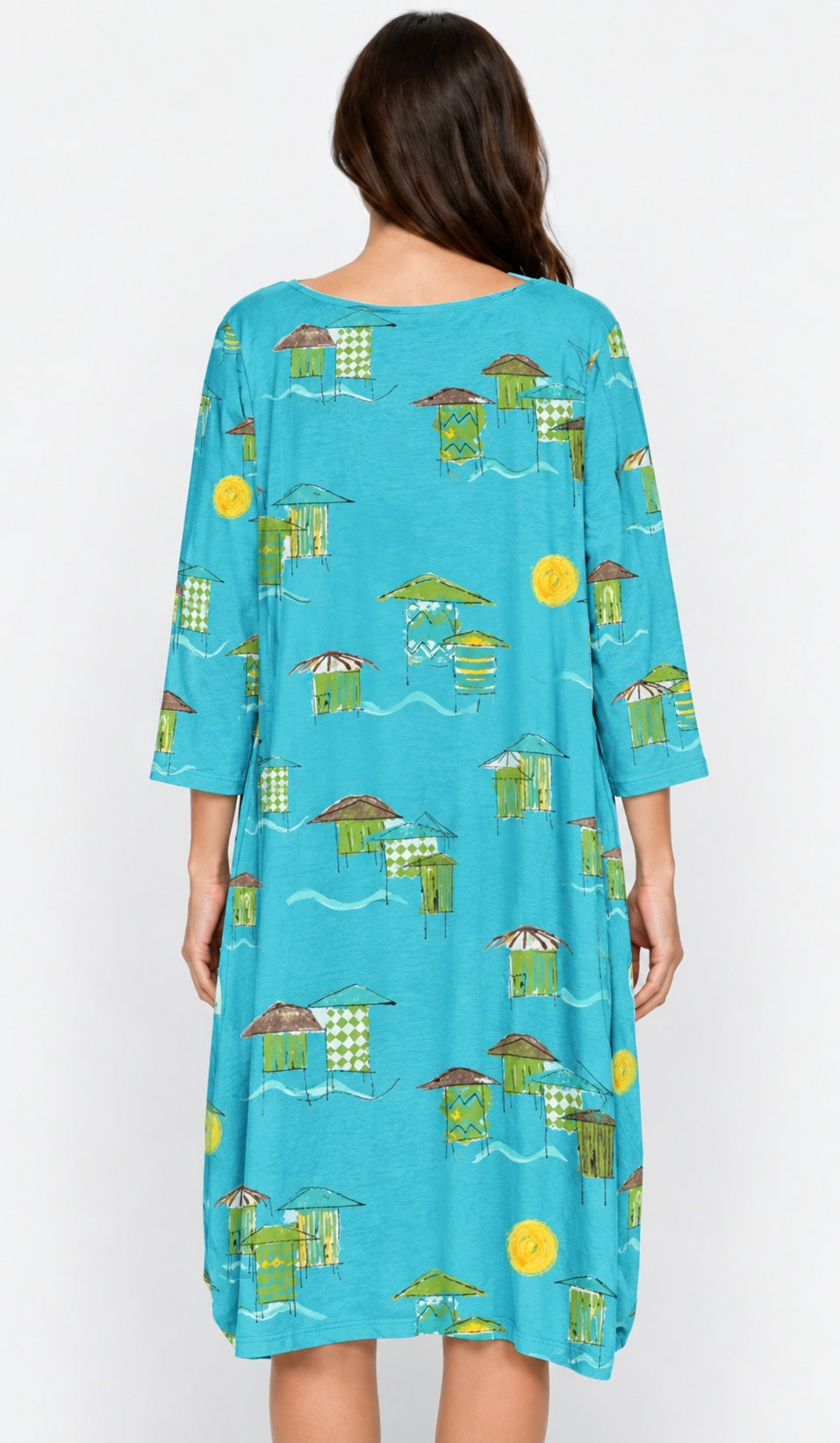 Prairie Cotton by CMC Printed Tulip Dress - BB956/P - JERSEY BORA BORA