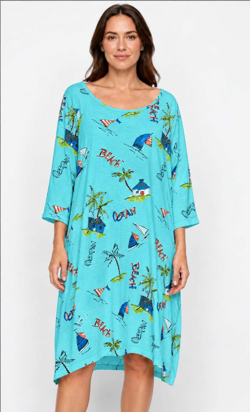 Prairie Cotton by CMC Printed Tulip Dress - OC956/P - JERSEY OCEAN CARIBE
