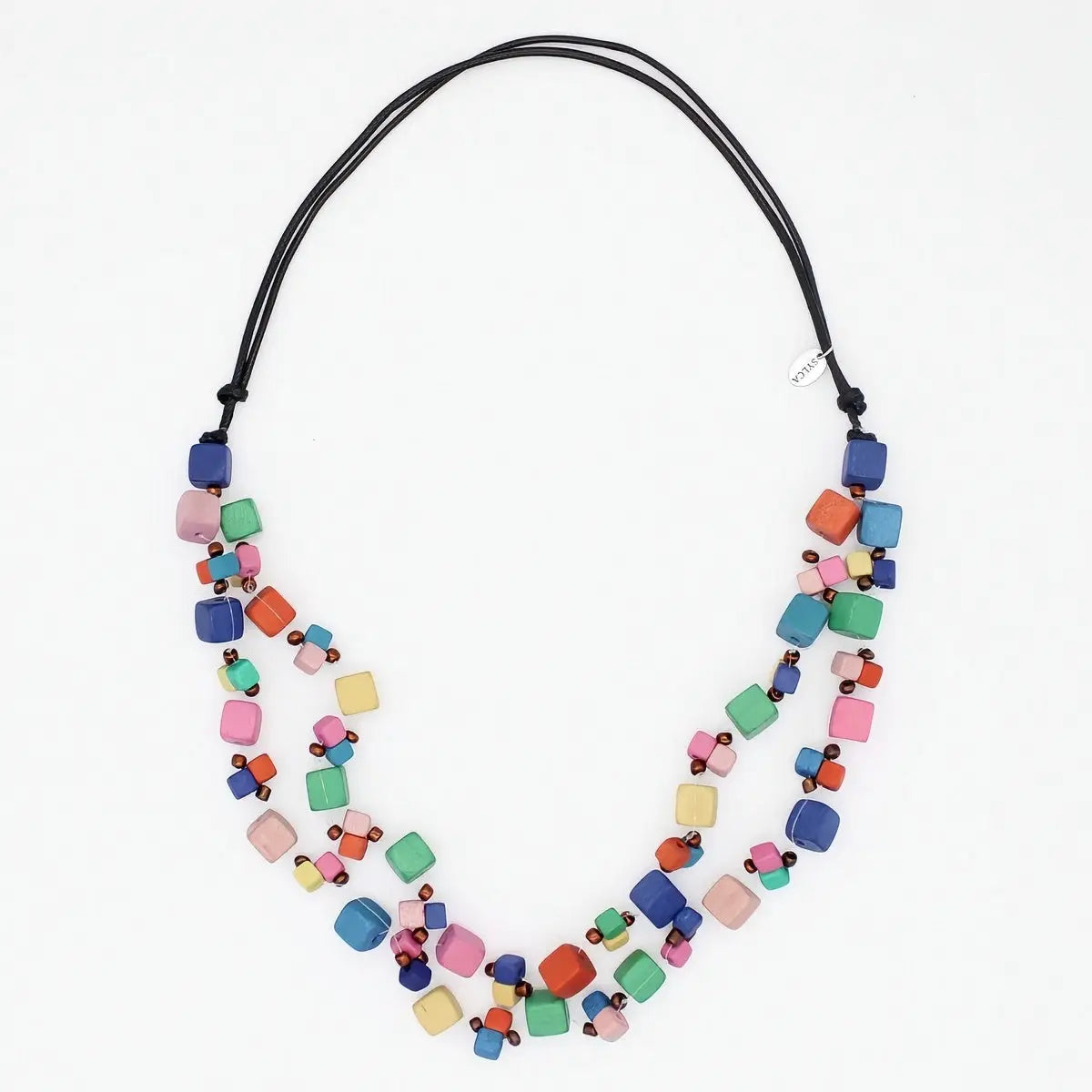 SYLCA Multi Color Lia Floating Bead Necklace
