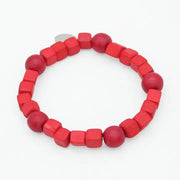 SYLCA Raspberry Simply Square Stretch Bracelet - SD26B01 - RASPBERRY