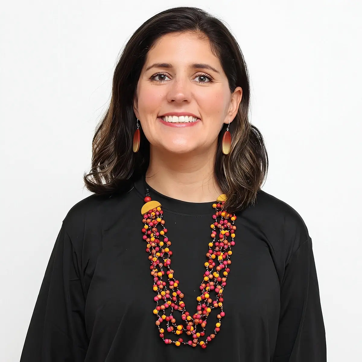 SYLCA Eclipse Multi Color Statement Necklace