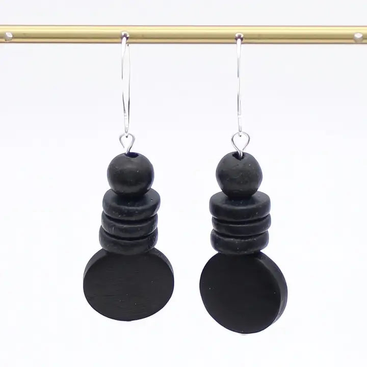 SYLCA Black Dusk Earrings - SD25E27 - BLACK