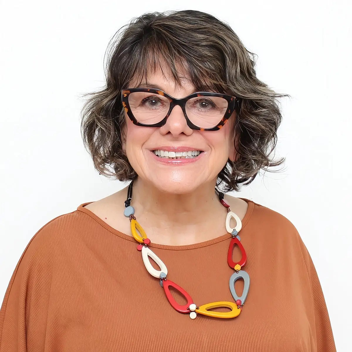 SYLCA Earthy Teardrop Wood Necklace
