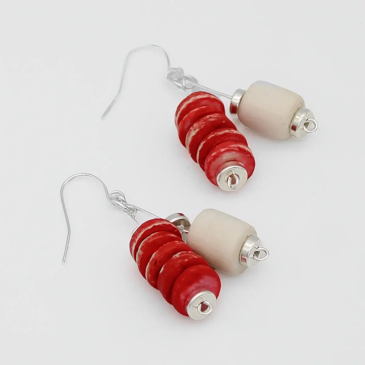 SYLCA Red Duel Drop Earring
