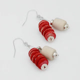 SYLCA Red Duel Drop Earring