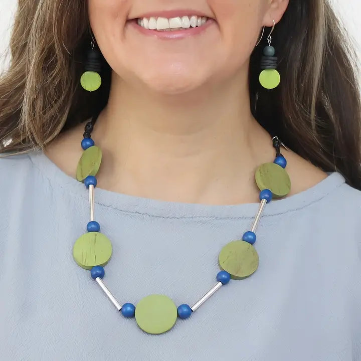 SYLCA Seabreeze Lime Statement Necklace - SD26N03 - LIME