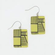 SYLCA Chartreuse Geovibe Drop Earring - LS25E22 - CHARTREUSE