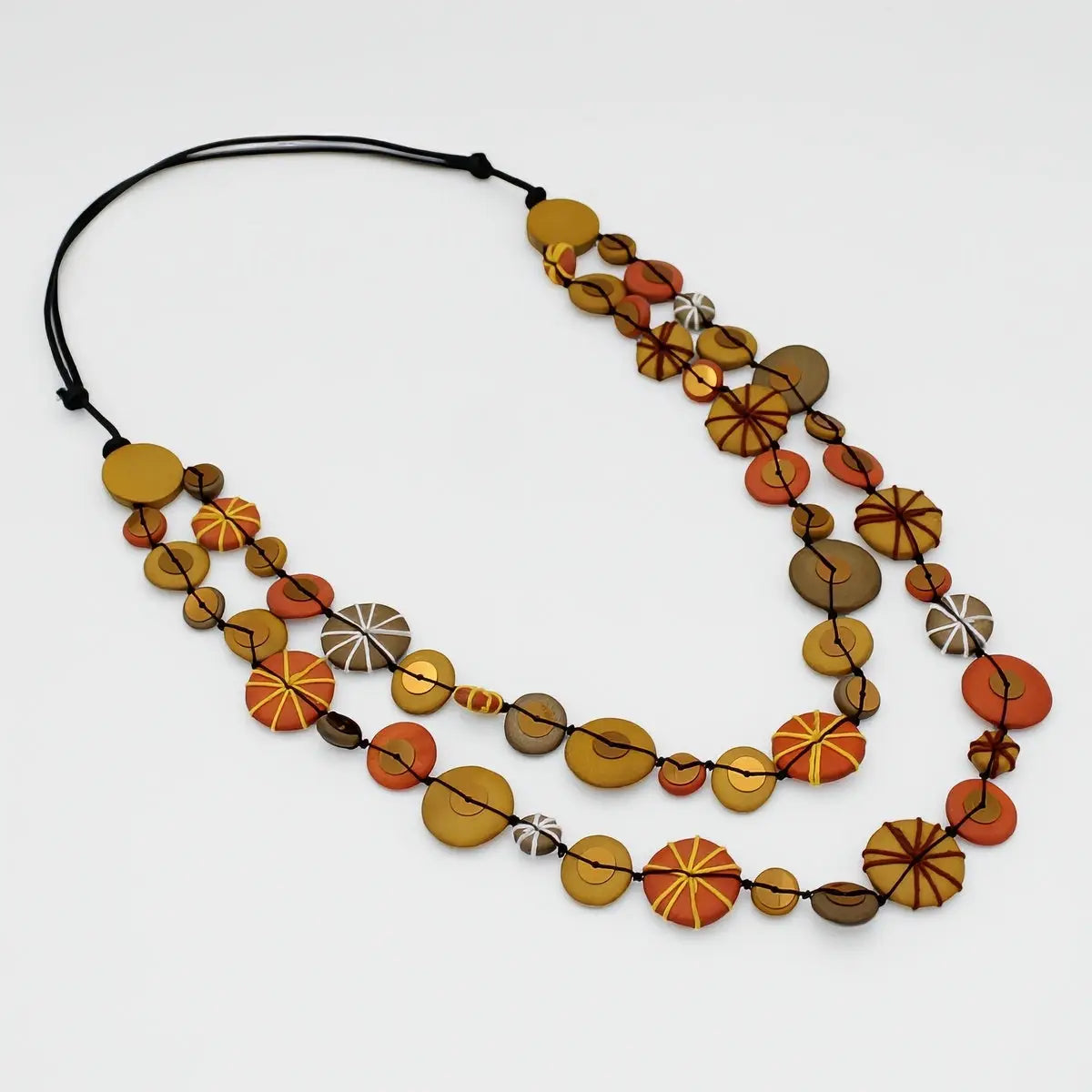SYLCA Orange Melody Statement Necklace