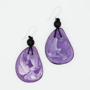 SYLCA Purple Marble Petal Pop Resin Earrings - SD26E06 - PURPLE